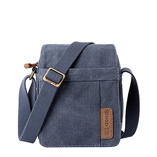 TRP0220 Troop London Classic Canvas Across Body Bag (Blue) von Troop London