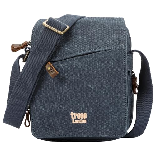 Troop London TRP0239 Klassische Umhängetasche aus Segeltuch, denim, One size von Troop London