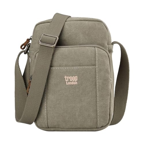TRP0370 Troop London Klassische Umhängetasche aus Segeltuch, khaki von Troop London