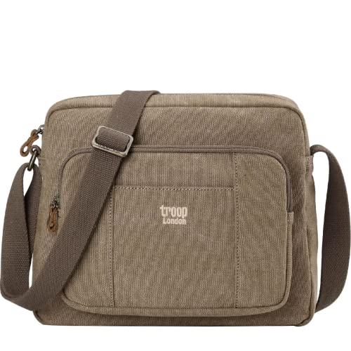 Troop London TRP0234 Classic Canvas Umhängetasche, Braun, braun, m von Troop London