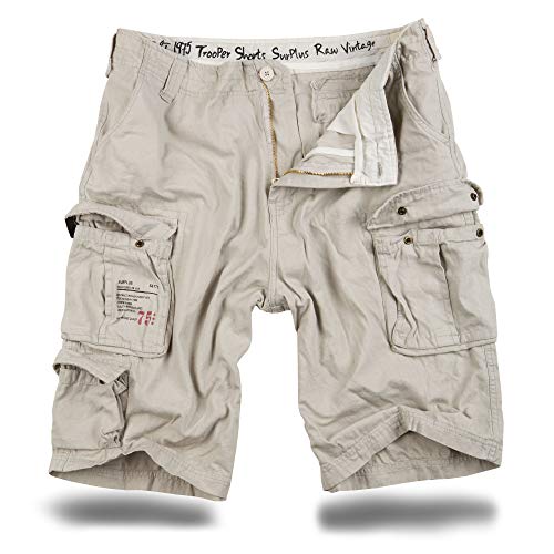 Trooper Cargo Shorts Lightning Edition - Old-White 4XL von Trooper
