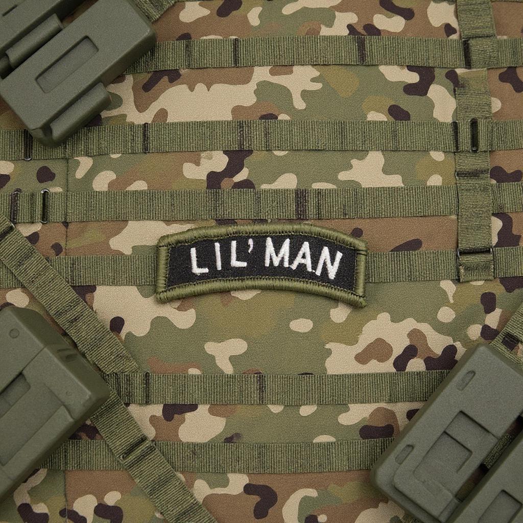 Lil' Man Rocker Aufnäher Od Grün Und Schwarz Lil' Man Rocker Aufnäher Od Grün Und Schwarz von TrooperClothingStore