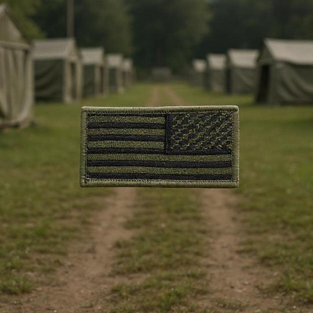 Reverse American Flagge Patch Od Grün von TrooperClothingStore