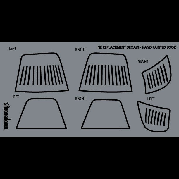 Ne Ersatz Stormtrooper Helm Aufkleber Set Star Trooper Wars - Stunt, Sandtrooper Oder Empire Strikes Back Cosplay von TrooperbayShop