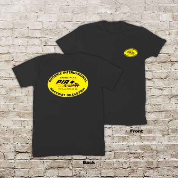 Phoenix International Raceway Dragstrip Auto Drag Race Hot Rat Rod Racing Schwarz Oder Weiß Kurzarm T-Shirt von TrooperbayShop