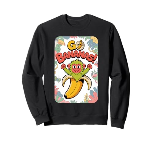 Go Bananas Monkey Banana Lustiger Dschungel Kinder Humor Sweatshirt von Tropic Giggle Jungle Vibes Co