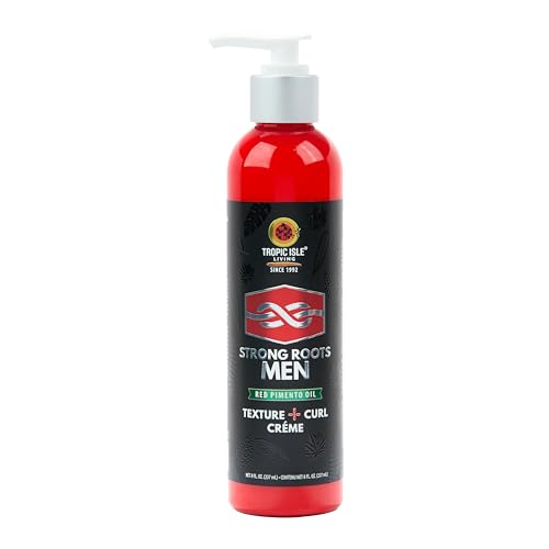 Strong Roots Men Texture + Curl Cream - Flexibler und weicher Halt, verbessert und definiert Locken, feuchtigkeitsspendend, leicht zu kämmen, gegen Frizz von Tropic Isle Living