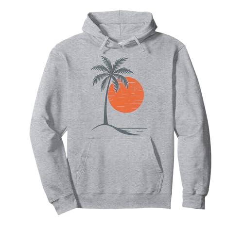 Sunset Summer Palms Vibes Retro Tropical für Herren, Damen, Mädchen, Kinder Pullover Hoodie von Tropical Summer Vibes Palm Tree