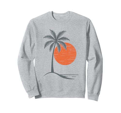 Sunset Summer Palms Vibes Retro Tropical für Herren, Damen, Mädchen, Kinder Sweatshirt von Tropical Summer Vibes Palm Tree