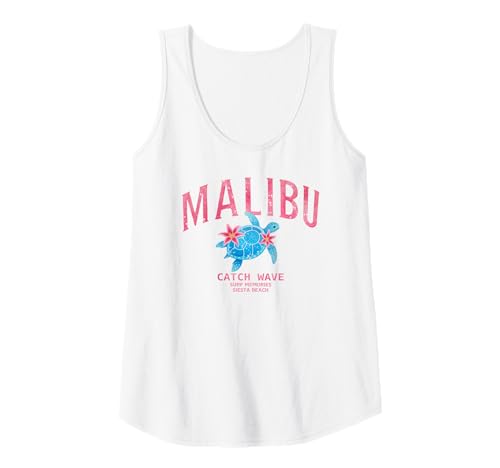 Damen Malibu Meeresschildkröte Fang Wave Siesta Beach Surf Floral Retro Tank Top Damen Malibu Meeresschildkröte Fang Wave Siesta Beach Surf Floral Retro Tank Top von Tropical Surf Vibes Retro Beach Ocean Life Tees