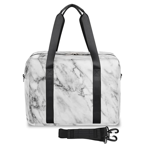 Art Marble Print Travel Duffel Bags for Women Men Marble Weekend Overnight Bag 32L Large Cabin Holdall Tote Bag for Travel Sports Gym, farbe, 32 L, Taschen-Organizer von TropicalLife