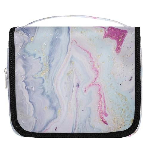 Art Marmor Reise Kulturbeutel für Frauen Männer Marmor Waschbeutel Tasche Hängende Toilettenartikel Kosmetik Make-up Organizer, farbe, 4.7 L, Taschen-Organizer von TropicalLife