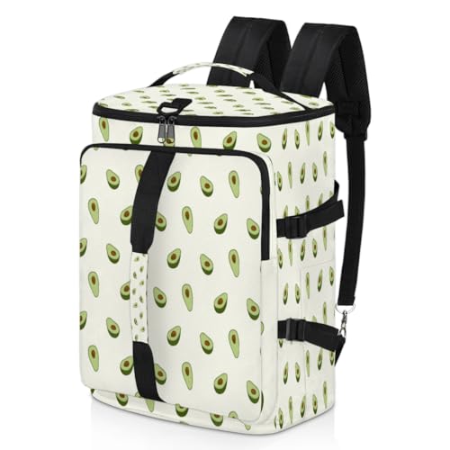 Avocado-Muster Sport Duffel Rucksack für Männer Frauen, Avocado Wochenendtasche mit Schuhfach Tote Übernachtungstasche 47,5L für Sport Gym Reisen, farbe, 47.5L, Taschen-Organizer von TropicalLife