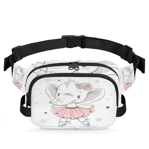 Baby-Elefanten-Bauchtasche für Damen, Herren, Mädchen, Jungen, Kinder, niedlicher Elefant, Bauchtasche, Laufen, Sport, Wandern, Geldbörse, Gürteltasche, farbe, XL, Taschen-Organizer von TropicalLife