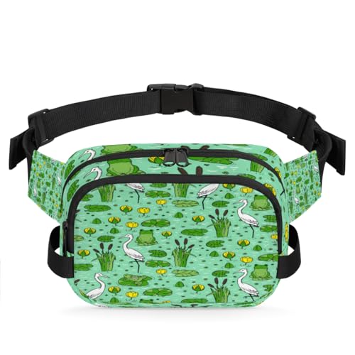 Bauchtasche mit Froschlilien-Motiv, für Damen, Herren, Mädchen, Jungen, Kinder, Frosch, Bauchtasche, Laufen, Sport, Wandern, Geldbörse, Gürteltasche, farbe, XL, Taschen-Organizer von TropicalLife