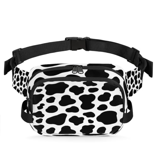 Bauchtasche mit Kuh-Aufdruck, für Damen, Herren, Mädchen, Jungen, Kinder, Tierhaut, Kuh, Bauchtasche, Laufen, Sport, Wandern, Geldbörse, Gürteltasche, farbe, XL, Taschen-Organizer von TropicalLife