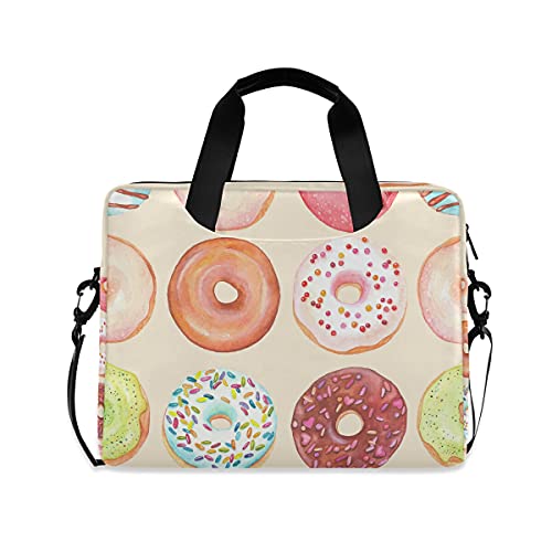 Bunte Donuts Laptoptasche Computertasche 15,6 Zoll Reise-Aktentasche mit Schultergurt für Damen und Herren von TropicalLife