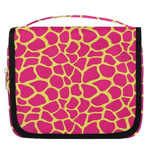 Bunte Giraffe Druck Reise Kulturbeutel für Frauen Männer Giraffe Waschbeutel Tasche hängen Toilettenartikel Kosmetik Make-up Organizer, farbe, 4.7 L, Taschen-Organizer von TropicalLife