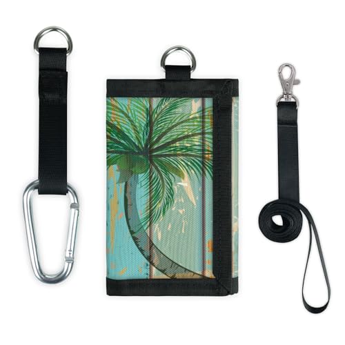 Coconut Tree Wooden Wallet Slim Small Pocket Money Organizers Bag Tree Lightweight Portable Change Purse von TropicalLife