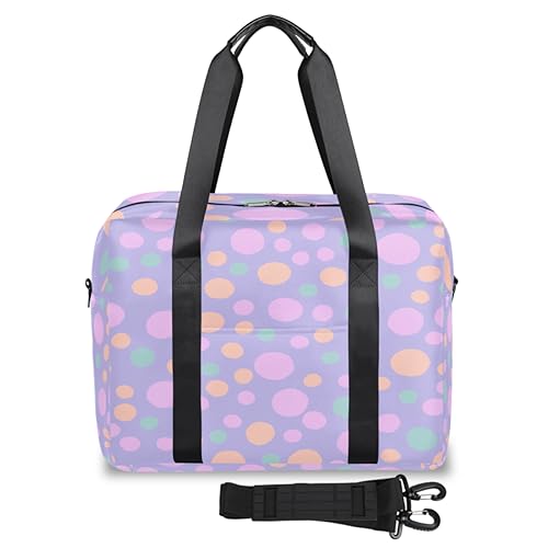 Colour Dots Travel Duffel Bags for Women Men Dots Print Weekend Overnight Bag 32L Large Cabin Holdall Tote Bag for Travel Sports Gym, farbe, 32 L, Taschen-Organizer von TropicalLife