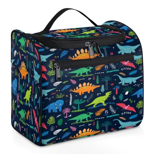 Dinosaurier-Reise-Make-up-Tasche für Damen, Herren, Mädchen, Jungen, Dinosaurier-Tiere, 11,2 l, Kulturbeutel, Kulturbeutel, zum Aufhängen, Kosmetik-Organizer, Duschtasche, farbe, 11.2L, von TropicalLife