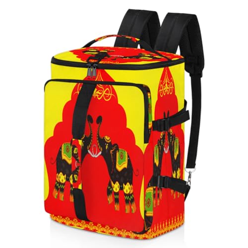 Elefant Indian Print Sport Duffel Rucksack für Männer Frauen Elefant Wochenendtasche mit Schuhfach Tote Übernachtung Tasche 47,5L für Sport Gym Reisen, farbe, 47.5L, Taschen-Organizer von TropicalLife