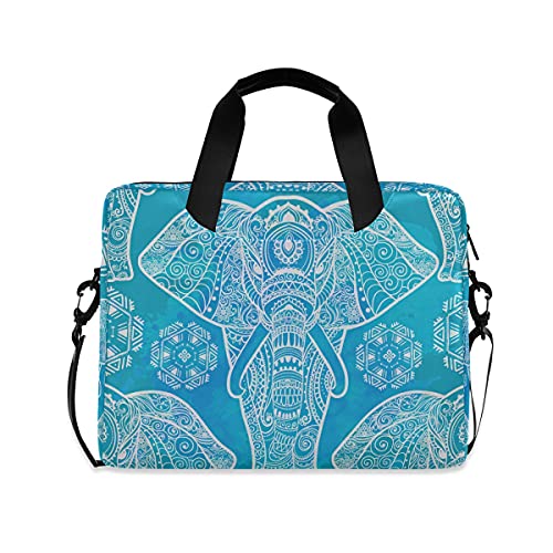 Ethnischer Chic Elefant Laptop Tasche Computer Tasche 15,6 Zoll Reise Aktentasche mit Schultergurt für Männer Frauen von TropicalLife