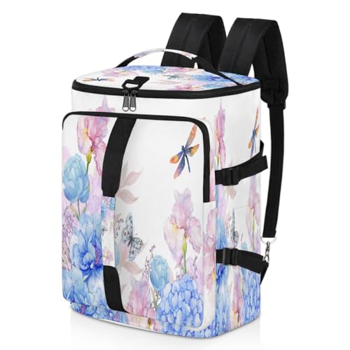 Flower Animals Sport Duffel Rucksack für Männer Frauen, Blume Wochenendtasche mit Schuhfach Tote Übernachtungstasche 47,5L für Sport Gym Reisen, farbe, 47.5L, Taschen-Organizer von TropicalLife