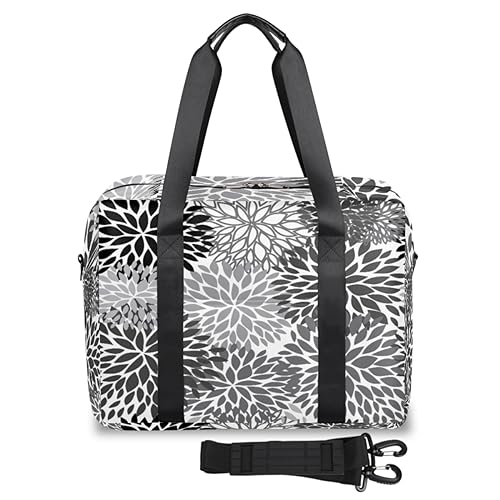 Flower Modern Art Travel Duffel Bags for Women Men Flower Painting Weekend Overnight Bag 32L Large Cabin Holdall Tote Bag for Travel Sports Gym, farbe, 32 L, Taschen-Organizer von TropicalLife