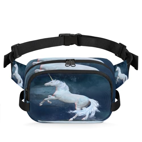 Galaxy Unicorn Bauchtasche für Damen, Herren, Mädchen, Jungen, Kinder, Einhorn-Druck, Bauchtasche, Laufen, Sport, Wandern, Geldbörse, Gürteltasche, farbe, XL, Taschen-Organizer von TropicalLife