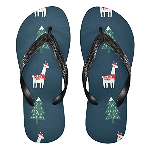 Giraffe Tier Weihnachtsbaum Damen Flip Flops Unisex Erwachsene Flip Flops Zehentrenner Größe XS Sommer Sandale für Herren, mehrfarbig, 36.5/39 EU von TropicalLife