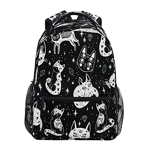 Großer Rucksack mit Katzenmotiv, 40,6 x 29,5 x 17,9 cm, für Reisen, Wandern, Schultasche für Erwachsene und Jungen von TropicalLife