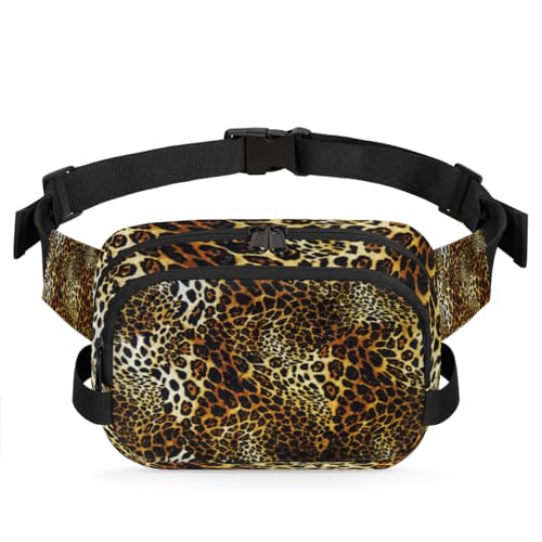 Gürteltasche mit Leopardenmuster für Damen, Herren, Mädchen, Jungen, Kinder, Leopardenmuster, Bauchtasche, Laufen, Sport, Wandern, Geldbörsen, Gürteltasche, farbe, XL, Taschen-Organizer von TropicalLife