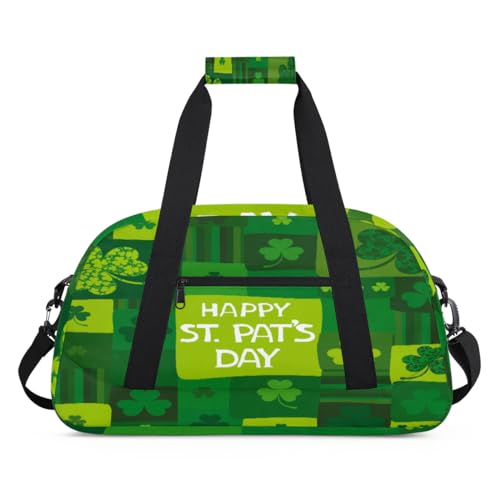 Happy St. Patricks Day Sporttasche für Damen und Herren, Patricks Day, 24 l, Wochenend-Übernachtungstasche, Tragetasche, Reisetasche, Turnbeutel für Kinder, Mädchen, Jungen, farbe, (24L) UK, von TropicalLife