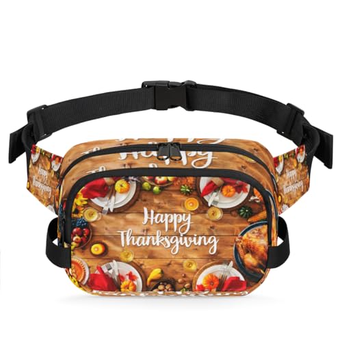 Happy Thanksgiving Bauchtasche für Damen, Herren, Mädchen, Jungen, Kinder, Thanksgiving, Bauchtasche, Laufen, Sport, Wandern, Geldbörse, Gürteltasche, farbe, XL, Taschen-Organizer von TropicalLife