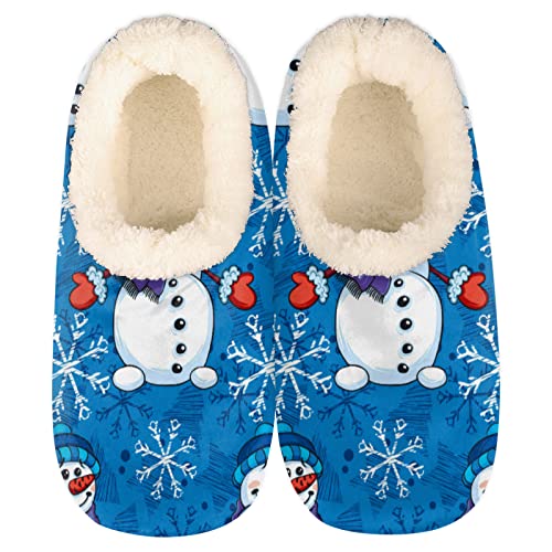 Hausschuhe mit Schneemann, Schneeflocke, flauschig, Pl¨¹sch, gef¨¹ttert, f¨¹r Schlafzimmer, Damen, gem¨¹tliche Hausschuhe, Large Hausschuhe mit Schneemann, Schneeflocke, flauschig, Pl¨¹sch, gef¨¹ttert, f¨¹r Schlafzimmer, Damen, gem¨¹tliche Hausschuhe, Large von TropicalLife