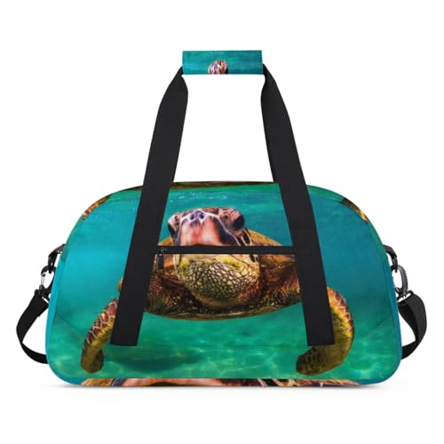 Hawaiianische Seeschildkröte, Sporttasche für Damen und Herren, Schildkröte, 24 l, Wochenend-Übernachtungstasche, Tragetasche, Reisetasche, Turnbeutel für Kinder, Mädchen, Jungen, farbe, (24L) UK, von TropicalLife