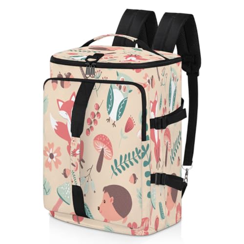 Herbst Wald Tier Sport Duffel Rucksack für Männer Frauen, niedliche Tier Wochenende Tasche mit Schuhfach Tote Übernachtung Tasche 47,5L für Sport Gym Reisen, farbe, 47.5L, Taschen-Organizer von TropicalLife