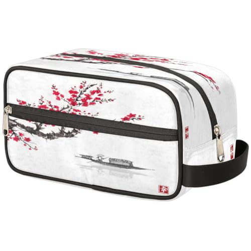 Japanische Make-up-Tasche für Damen, Herren, Kinder, Mädchen, Jungen, japanische Blumenmalerei, Kulturbeutel, Kulturbeutel, Kosmetik-Organizer, Duschtasche, farbe, Einheitsgröße, Taschen-Organizer von TropicalLife