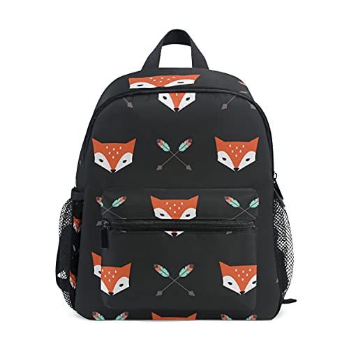 Kinder-Rucksack für Mädchen und Jungen, Tiermotiv, Fuchs, Pfeilmuster, Schultasche mit Brustgurt und Flaschenhalter, Rucksack für Vorschule, Kindergarten, leicht von TropicalLife