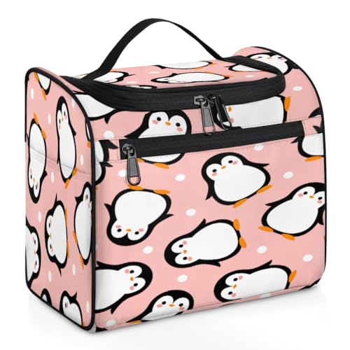 Kosmetiktasche mit niedlichem Pinguin-Cartoon-Motiv, für Damen, Herren, Mädchen, Jungen, Pinguin, 11,2 l, Kulturbeutel, Kulturbeutel, Kulturbeutel, Kosmetik-Organizer, Duschtasche, farbe, 11.2L, von TropicalLife