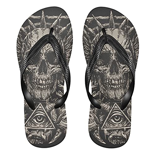 Vintage Skull Wings Damen Flip Flops Unisex Erwachsene Flip Flops Zehentrenner Größe XS Sommer Sandalen für Herren, mehrfarbig, 40/43 EU von TropicalLife