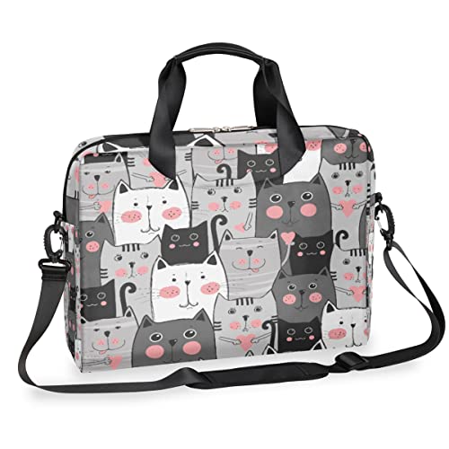 Laptop-Tasche, Katze, 13–16 Zoll (33–40 cm), niedliche Tiere, Katze, Laptoptasche, Schultertasche, Messenger-Tragetasche, Handtasche, multi, Einheitsgröße von TropicalLife
