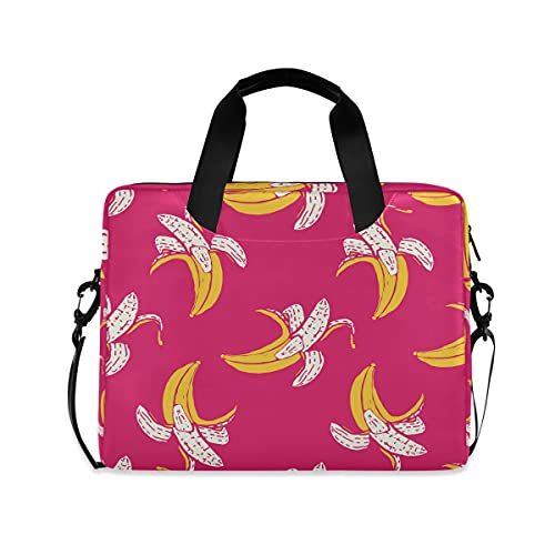 Laptop-Tasche mit Bananen-Frucht-Muster, Laptophüllen Aktentasche 33 35,6 cm (13 14 15,6 Zoll) Computer Messenger Bag mit Schultergurt für Damen Herren Mädchen Jungen von TropicalLife