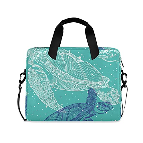 Laptop-Tasche mit Meeres- und Schildkrötenmotiv, Laptop-Ärmel, Aktentasche mit 33 cm / 35,6 cm (13 Zoll) / 35,6 cm (14 Zoll) / 15,6 Zoll) von TropicalLife