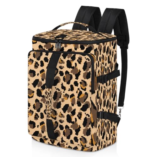 Leopard Sport Duffel Rucksack für Männer Frauen, Leopard Giraffe Wochenendtasche mit Schuhfach Tote Übernachtungstasche 47,5L für Sport Gym Reisen, farbe, 47.5L, Taschen-Organizer von TropicalLife