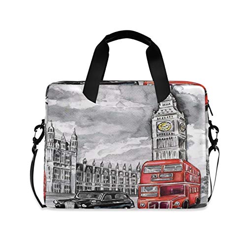 London Big Ben Bus Laptop Bag 16 inch, Portable Sleeve Briefcase Laptop Case Notebook Computer Carrying Case Bag for Women Men von TropicalLife