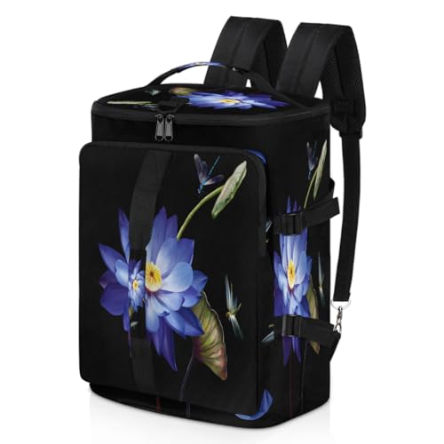 Lotus Dragonflie Sport Duffel Rucksack für Herren Damen, Lotus Flower Wochenendtasche mit Schuhfach Tote Übernachtungstasche 47,5L für Sport Gym Reisen, farbe, 47.5L, Taschen-Organizer von TropicalLife