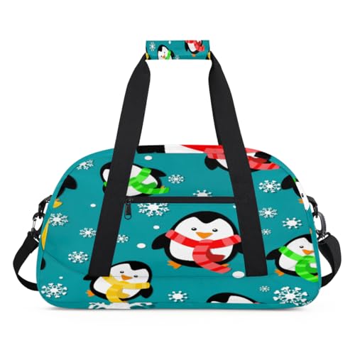 Lustige Pinguin-Sporttasche für Damen und Herren, Pinguine, niedlich, 24 l, Wochenend-Übernachtungstasche, Tragetasche, Reisetasche, Turnbeutel für Kinder, Mädchen, Jungen, farbe, (24L) UK, von TropicalLife