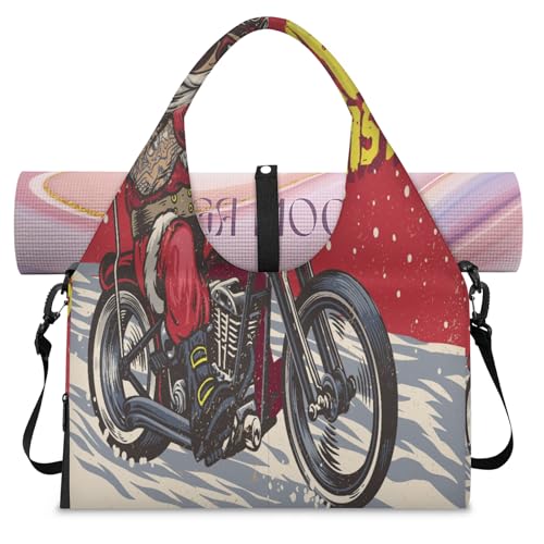 Lustige Weihnachts-Sporttasche für Damen und Herren, Wochenendtasche mit Schuhfach, Schultertasche, Gepäcktasche für Yoga, Fitnessstudio, Reisen, farbe, L, Taschen-Organizer von TropicalLife